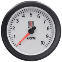 AutoMeter ST100-010W - Stack Sport 88mm 0-10K RPM Tachometer - White