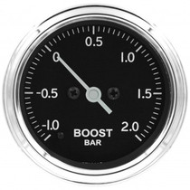 AutoMeter ST3311C - Stack 52mm -1 to +2 Bar (Incl T-Fitting) Pro Stepper Motor Boost Pressure Gauge - Classic