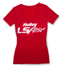 Holley 10139-2XHOL - Ladies LS Fest V-Neck T-Shirt