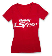 Holley 10139-XLHOL - Ladies LS Fest V-Neck T-Shirt