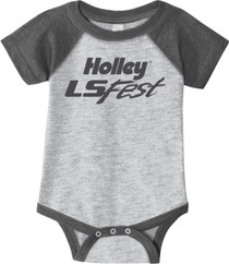Holley 10261-1ZHOL - LS Fest Bodysuit; Heather/Smoke; Crew Neck; Onesie; Short Sleeve; Youth 12 Month;