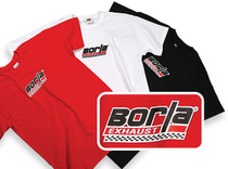 Borla 21274 - Menfts Checkered White Crew Neck T-Shirt - Large Part #
