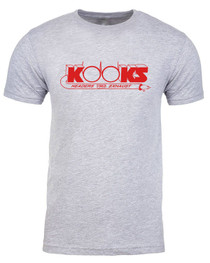 Kooks TS-100647-00 - Heather Grey Men's T-Shirt - Small Red Screen Printed  Logo on front
