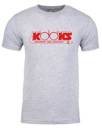 Kooks TS-100647-01 - Heather Grey Men's T-Shirt - Medium Red Screen Printed  Logo on front