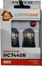 Putco HC7440R - LumaCore; 7440 Bulb Type; Red; Pair; x3 Strobe w/Bright Stop;