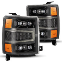 AlphaRex 880241 - 04-15 Chevy 1500 NOVA-Series LED Proj Headlights Alpha BL w/Activ Light/Seq Signal & SB DRL