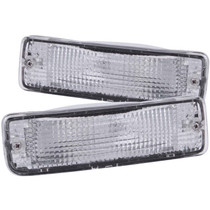 Anzo 511019 - 1989-1995 Toyota Pickup Euro Parking Lights Chrome w/ Amber Reflector