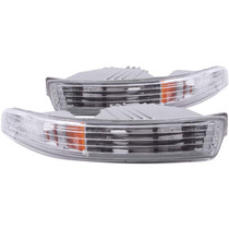 Anzo 511020 - 1994-1997 Acura Integra Euro Parking Lights Chrome w/ Amber Reflector