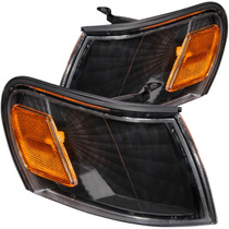 Anzo 521036 - Corner Lights 1993-1997 Toyota Corolla Euro Corner Lights Black w/ Amber Reflector