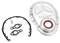 Spectre 42353 - SB Chevrolet Timing Cover (Incl. Pre-Installed Seal/Gaskets/Bolts) - Chrome