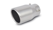 Vibrant 1503 - 3in Round SS Bolt-On Exhaust Tip (Single Wall Angle Cut Rolled Edge)
