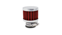 Vibrant 2165 - Crankcase Breather Filter w/ Chrome Cap 2 1/8in 55mm Cone ODx2 5/8in 68mm Tallx3/8in 9mm ID