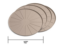 Weathertech 8A12CSTTC - Round Coaster Set; Terracotta; 4 pc.; 12 in.;