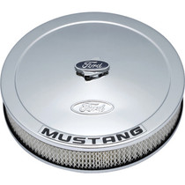 Ford Racing 302-361 - Air Cleaner Kit - Chrome w/Mustang Emblem