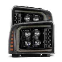 AlphaRex 880318 - 05-07 Ford Super Duty/Excursion NOVA-Series LED Projector Headlights Alpha-Blk w/Activ Ligh