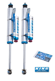 King Shocks 25001-176A - 97-06 Jeep Wrangler TJ Front 2.5 Dia Piggy Hose Res Shock 3-5in Lift w/Adjuster (Pair)