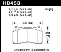 Hawk HB453F.585 - 03-06 Evo / 09-10 Evo X / 04-09 STi / 09-10 Genesis Coupe (Track Only) / 2010 Camaro SS / 08-09