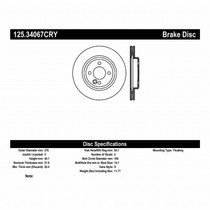 StopTech 125.34067CRY - 02-07 Mini Cooper/Mini Cooper S Front CRYO-STOP Rotor