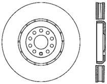 StopTech 126.33094CSL - Power Slot 04-06 Audi TT Quattro / 04 VW Golf R32 Left Front Slotted CRYO Rotor