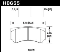 Hawk HB655F.620 - Alcon Street HPS Brake Pads