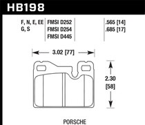 Hawk HB198E.685 - 77-88 Porsche 924 / 78-85 & 92-95 928 / 83-91 944 Blue 9012 Race Rear Brake Pads