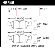 Hawk HB546S.654 - HT-10 Street Brake Pads