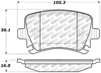 StopTech 305.11081 - 06-18 VW Golf/Golf R?GTI/Passatt / 06-18 Audi S3/TT Street Select Brake Pads - Rear