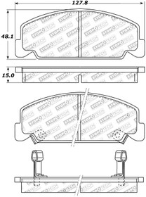 StopTech 308.02730 - Street Touring 93-00 Honda Civic DX w/ Rr Drum Brakes Front Brake Pads