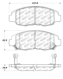 StopTech 308.07640 - Street Touring 98-02 Honda Accord Coupe/Sedan Front Brake Pads