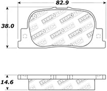 StopTech 308.08350 - Street Touring 05-08 Scion tC Rear Brake Pads