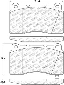 StopTech 308.10010 - Street Touring 04-07 STi / 03-06 Evo / 08-10 Evo Front Brake Pads