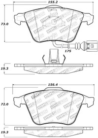 StopTech 309.11110 - Performance 08-13 Audi TT Quattro / 12 VW Golf R Front Brake Pads