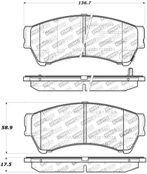 StopTech 309.11640 - Performance 06-10 Ford Fusion / 07-10 Lincoln MKZ / 06-09 Mazda 6 Front Brake Pads