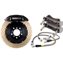 StopTech 83.054.4300.81 - 97-01 Acura Integra Type R Front BBK w/ Yellow Calipers Slotted Rotors Pads and SS Lines
