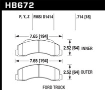 Hawk HB672P.714 - 10-14 Ford F-150 Front Super Duty Brake Pads