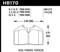 Hawk HB170U.710 - 93-95 Porsche 968 / 85-91 944 / 87-89 911 DTC-70 Front Race Brake Pads