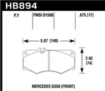 Hawk HB894P.675 - SuperDuty Disc Brake Pad