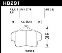 Hawk HB291E.642 - Blue 9012 Disc Brake Pad
