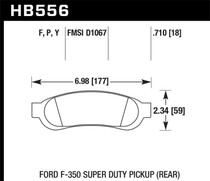 Hawk HB556P.710 - Super Duty Street Brake Pads