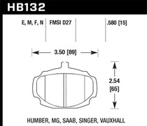 Hawk HB132N.580 - HP+ Street Brake Pads