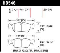 Hawk HB546F.654 - HPS Street Brake Pads