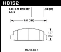 Hawk HB152E.540 - 84-91 Mazda RX-7 Blue 9012 Race Front Brake Pads