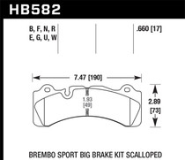 Hawk HB582G.660 - Brembo Scallped DTC-60 Race Brake Pads