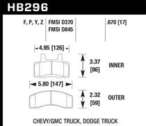 Hawk HB296Y.670 - LTS Street Brake Pads