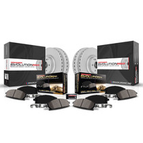 PowerStop CRK5560 - Power Stop 2011 GMC Sierra 3500 HD Front & Rear Z2017 Coated Brake Kit