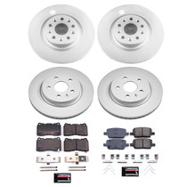 PowerStop CRK8900 - Power Stop 2021 Chevrolet Camaro Front & Rear Z17 Coated Brake Kit