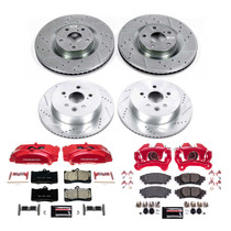 PowerStop KC6947 - Power Stop 14-15 Lexus IS350 Front & Rear Z23 Evolution Kit W/Cals