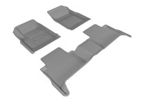 3D MAXpider L1CH06701501 - 2015-2020 Chevrolet Colorado Crew Cab Kagu 1st & 2nd Row Floormats - Gray
