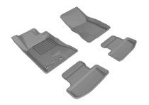3D MAXpider L1FR08501501 - 2015-2020 Ford Mustang Kagu 1st & 2nd Row Floormats - Gray