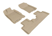 3D MAXpider L1HD02301502 - 2010-2014 Honda Insight Kagu 1st & 2nd Row Floormats - Tan